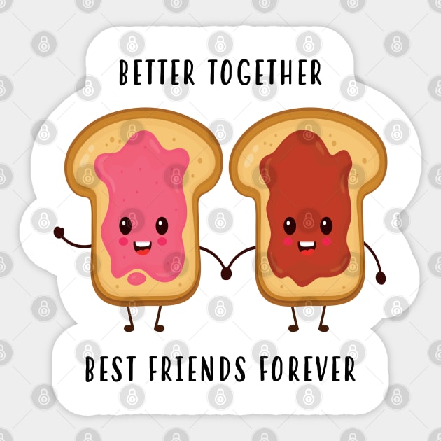 Better Together Best Friends Forever Sticker by frickinferal